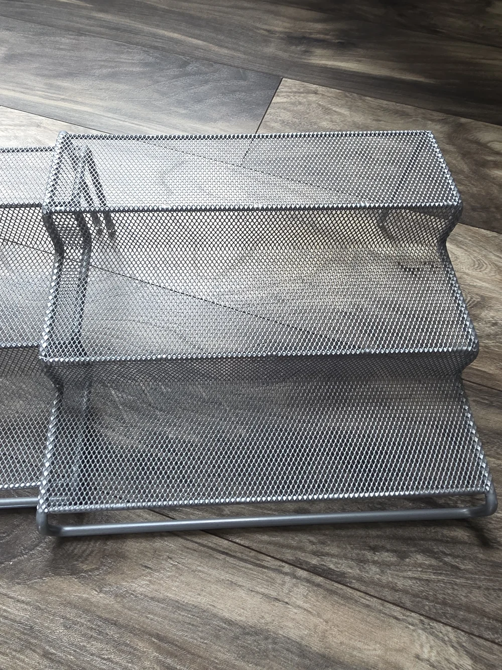 Expandable 3-Tier Metal Mesh Spice Rack & Cabinet Organizer Set